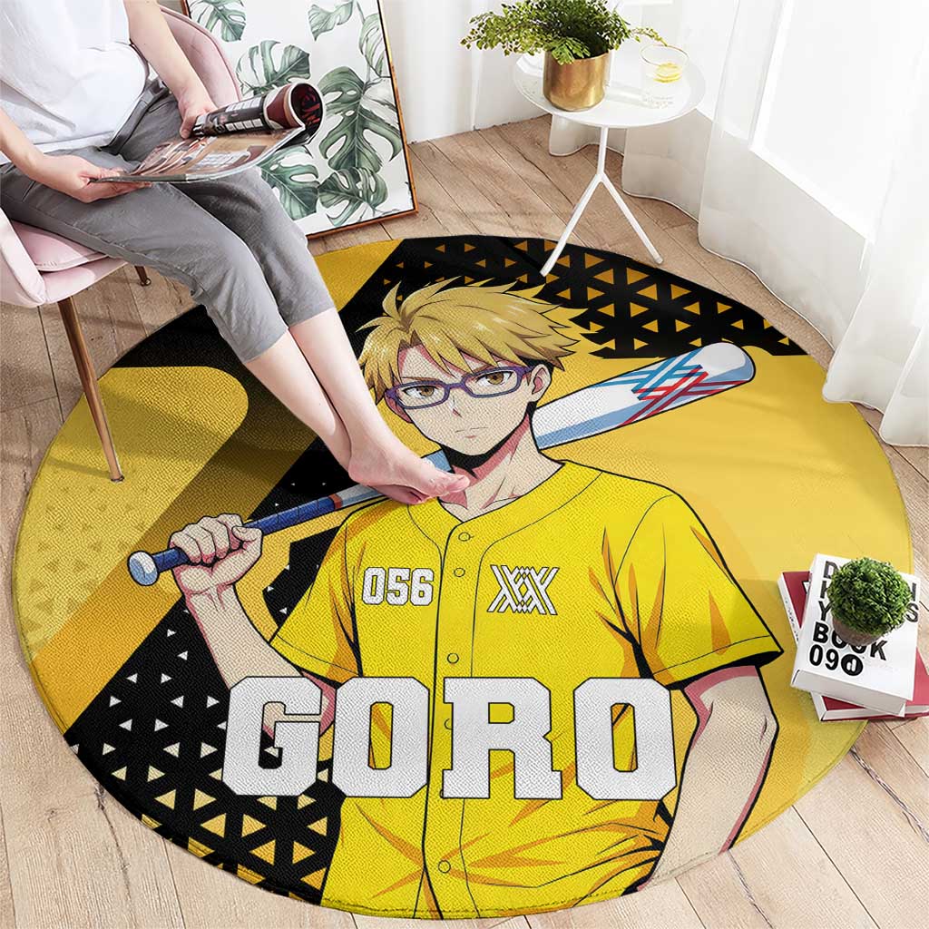 Goro Round Carpet Yellow Black Baseball Anime Crossover