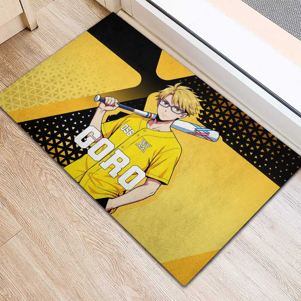 Goro Rubber Doormat Yellow Black Baseball Anime Crossover