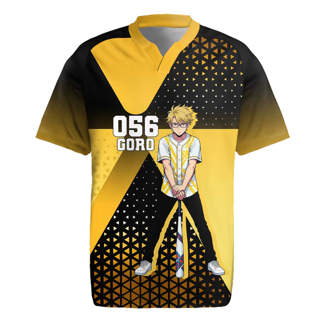 Goro Rugby Jersey Yellow Black Baseball Anime Crossover