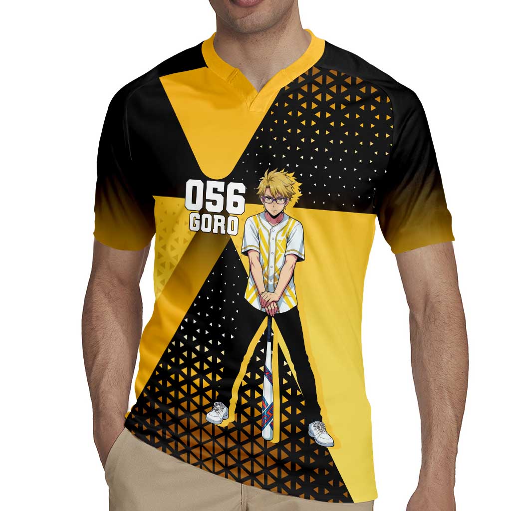 Goro Rugby Jersey Yellow Black Baseball Anime Crossover