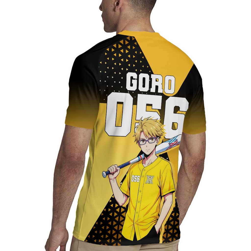 Goro Rugby Jersey Yellow Black Baseball Anime Crossover