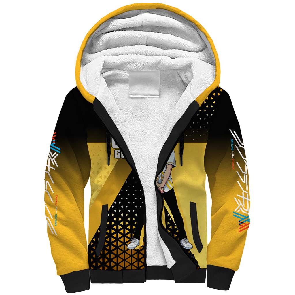 Goro Sherpa Hoodie Yellow Black Baseball Anime Crossover