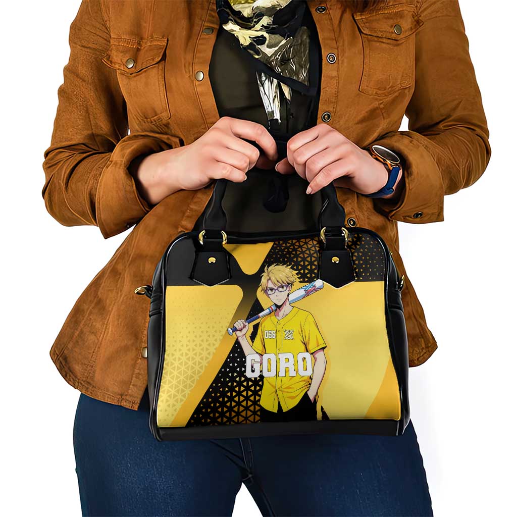 Goro Shoulder Handbag Yellow Black Baseball Anime Crossover