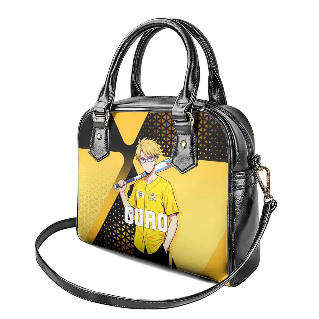 Goro Shoulder Handbag Yellow Black Baseball Anime Crossover