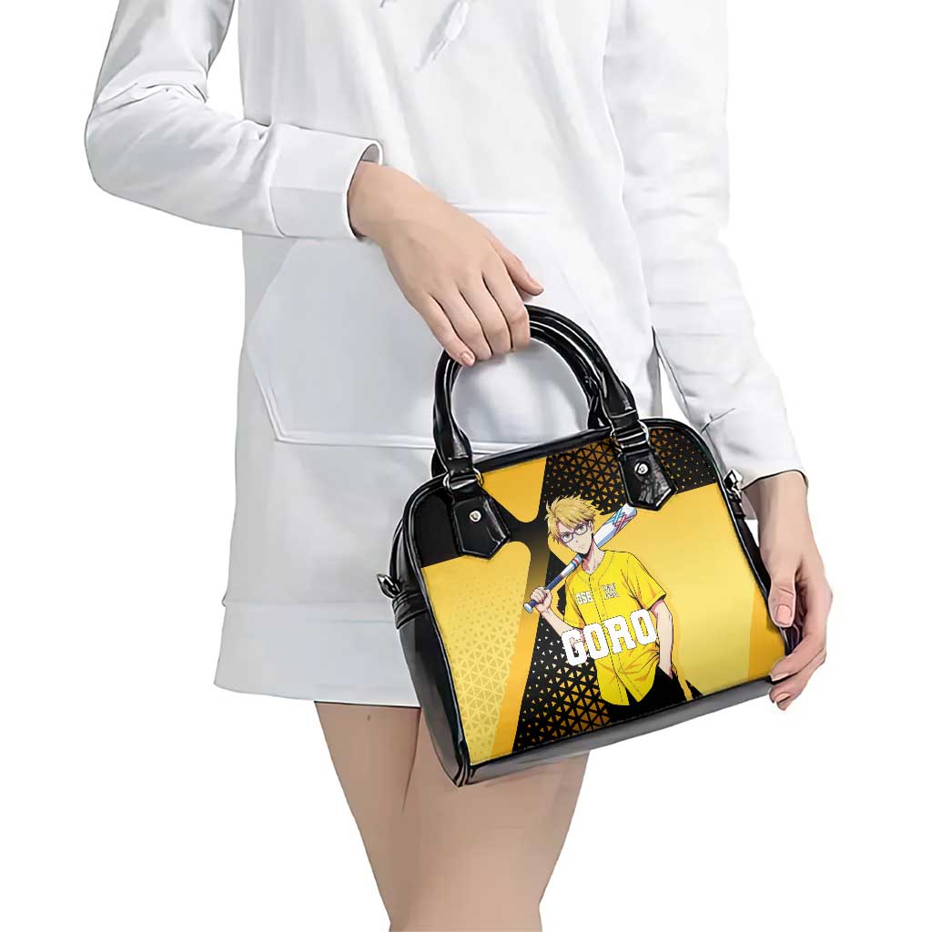 Goro Shoulder Handbag Yellow Black Baseball Anime Crossover