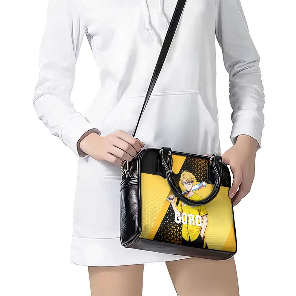 Goro Shoulder Handbag Yellow Black Baseball Anime Crossover