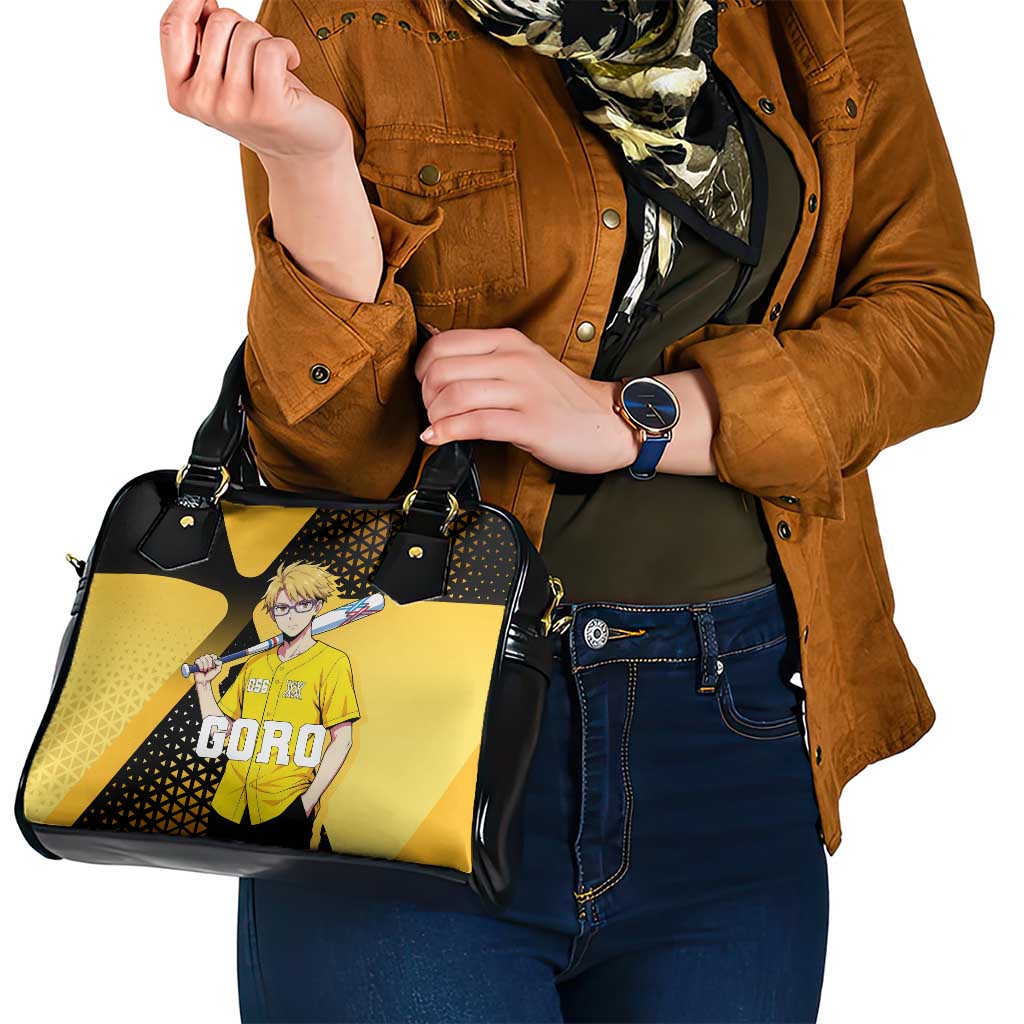 Goro Shoulder Handbag Yellow Black Baseball Anime Crossover