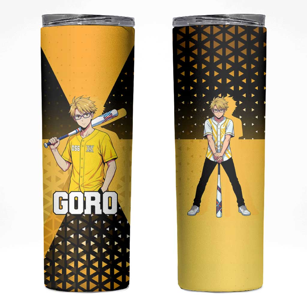 Goro Skinny Tumbler Yellow Black Baseball Anime Crossover