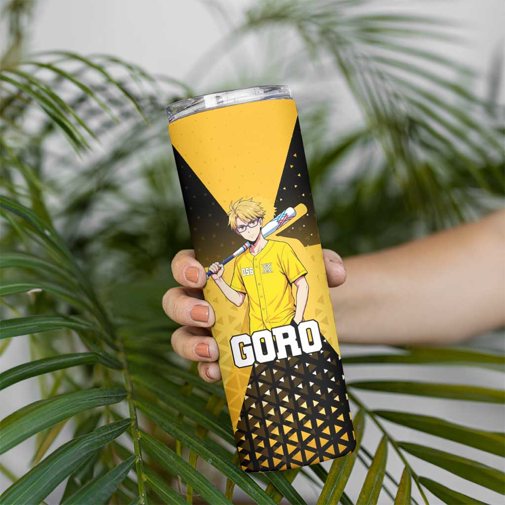 Goro Skinny Tumbler Yellow Black Baseball Anime Crossover