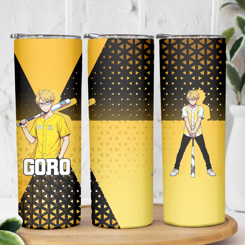 Goro Skinny Tumbler Yellow Black Baseball Anime Crossover