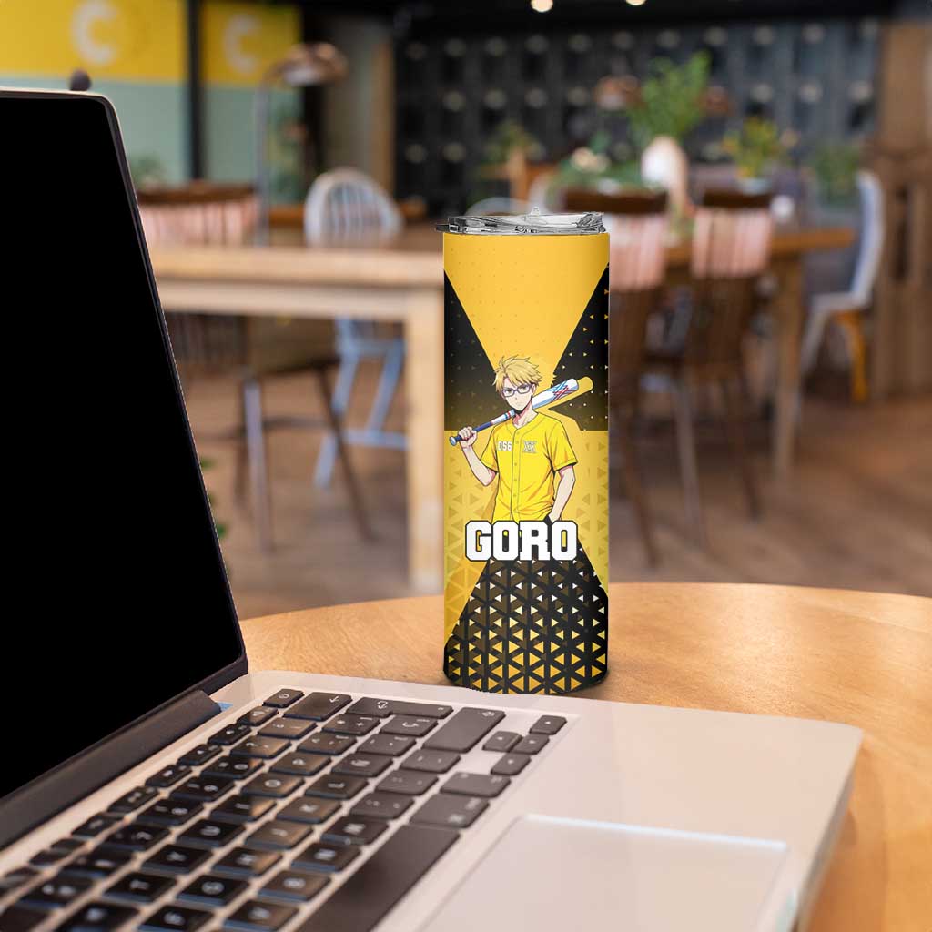 Goro Skinny Tumbler Yellow Black Baseball Anime Crossover