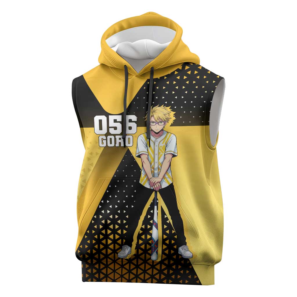 Goro Sleeveless Hoodie Yellow Black Baseball Anime Crossover