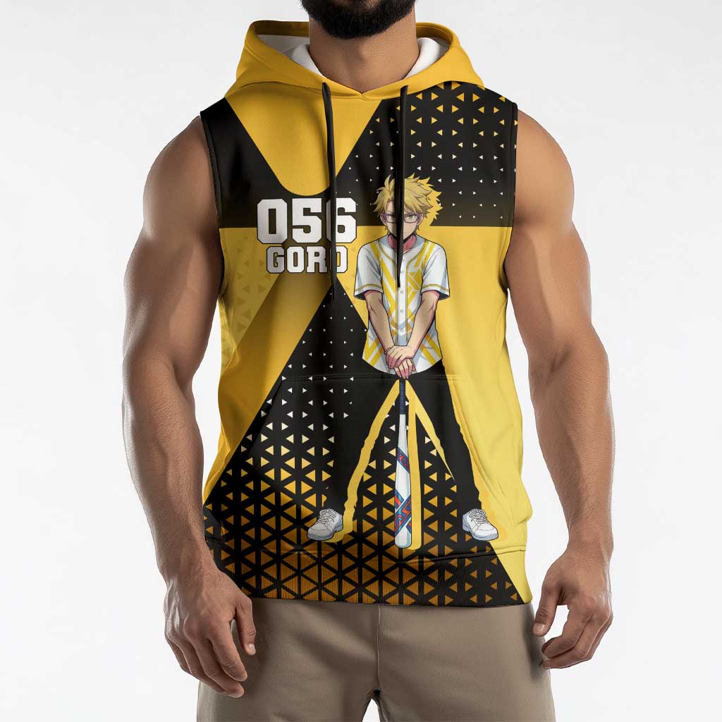 Goro Sleeveless Hoodie Yellow Black Baseball Anime Crossover