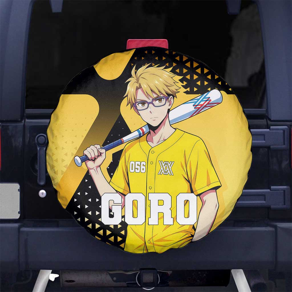 Goro Spare Tire Cover Yellow Black Baseball Anime Crossover