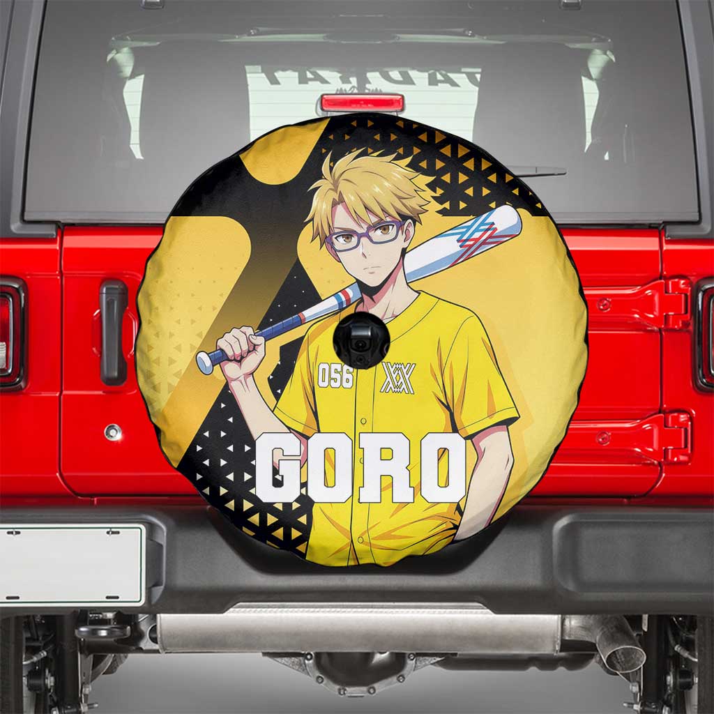 Goro Spare Tire Cover Yellow Black Baseball Anime Crossover