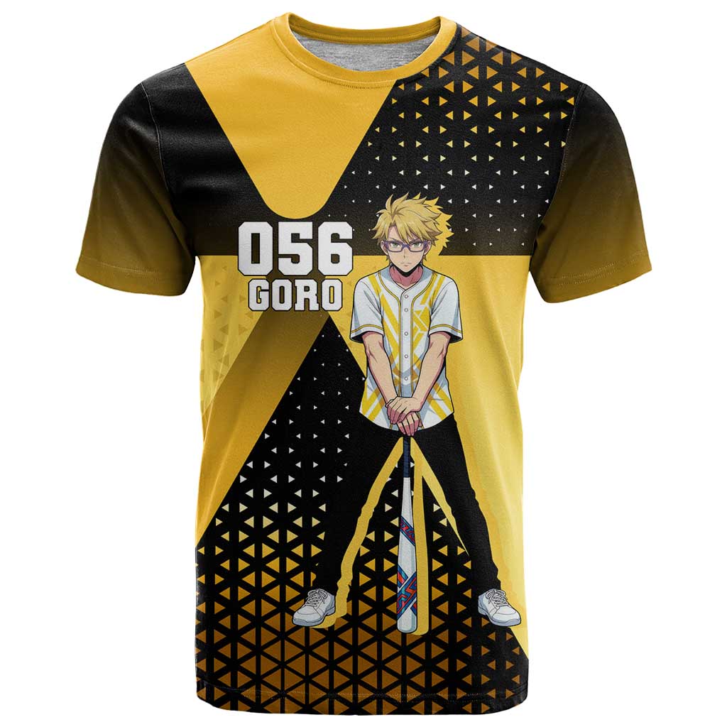 Goro T Shirt Yellow Black Baseball Anime Crossover
