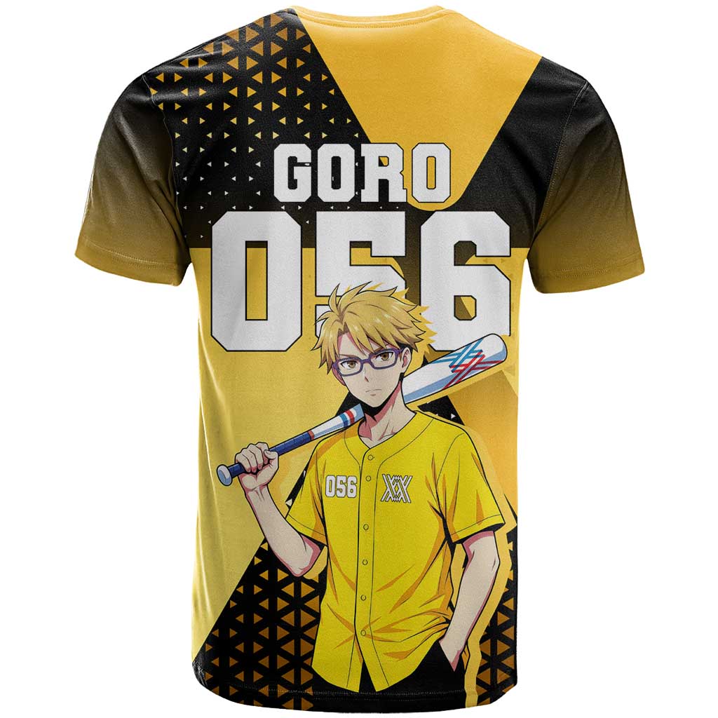 Goro T Shirt Yellow Black Baseball Anime Crossover