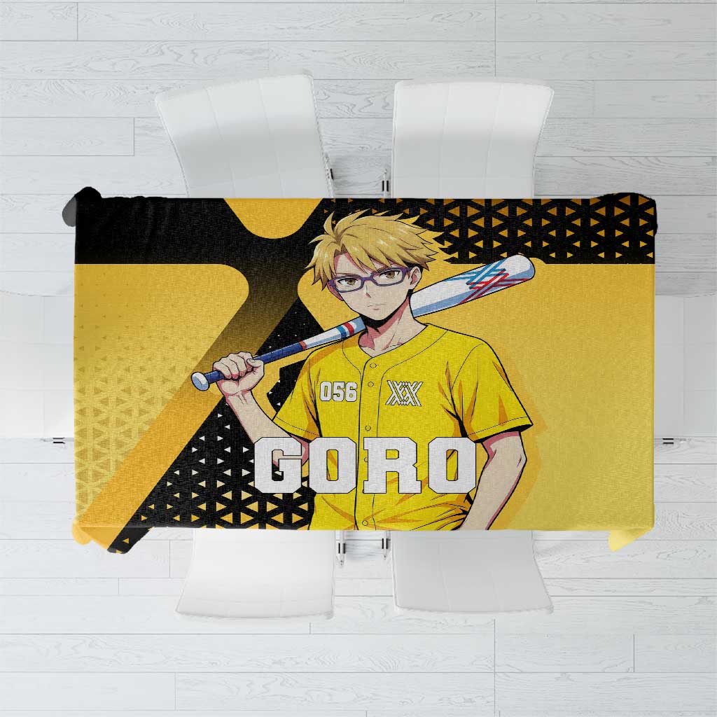 Goro Tablecloth Yellow Black Baseball Anime Crossover