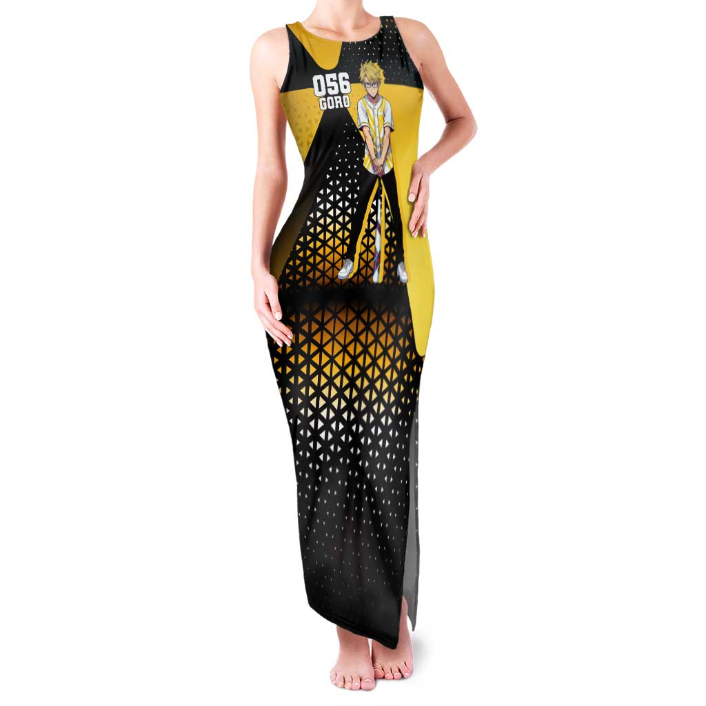 Goro Tank Maxi Dress Yellow Black Baseball Anime Crossover