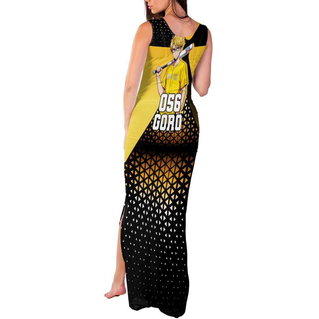 Goro Tank Maxi Dress Yellow Black Baseball Anime Crossover