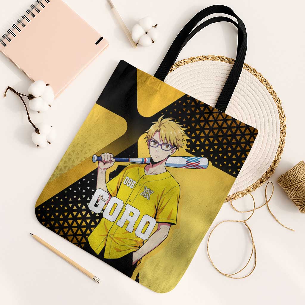 Goro Tote Bag Yellow Black Baseball Anime Crossover
