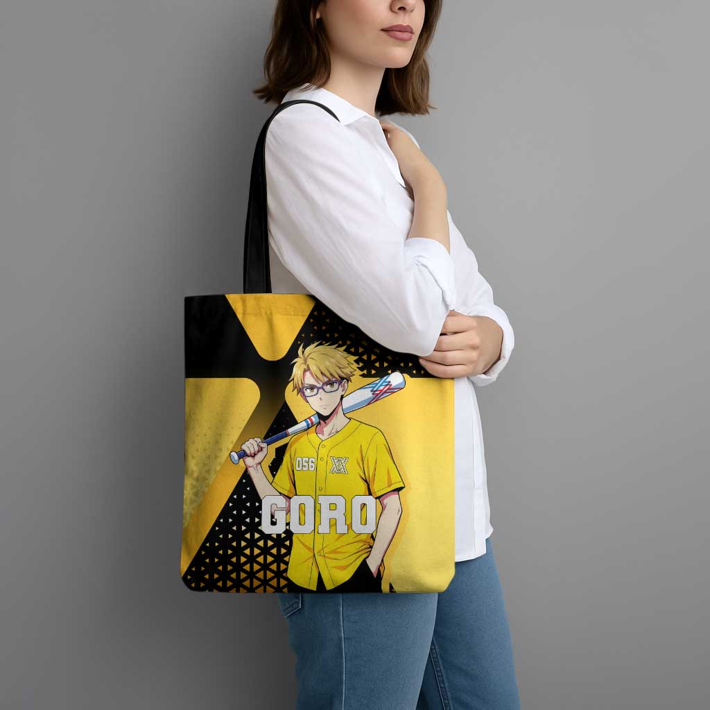 Goro Tote Bag Yellow Black Baseball Anime Crossover
