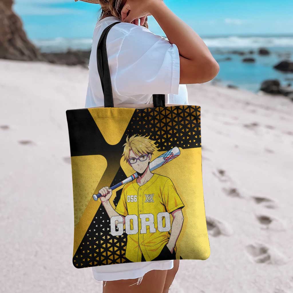 Goro Tote Bag Yellow Black Baseball Anime Crossover