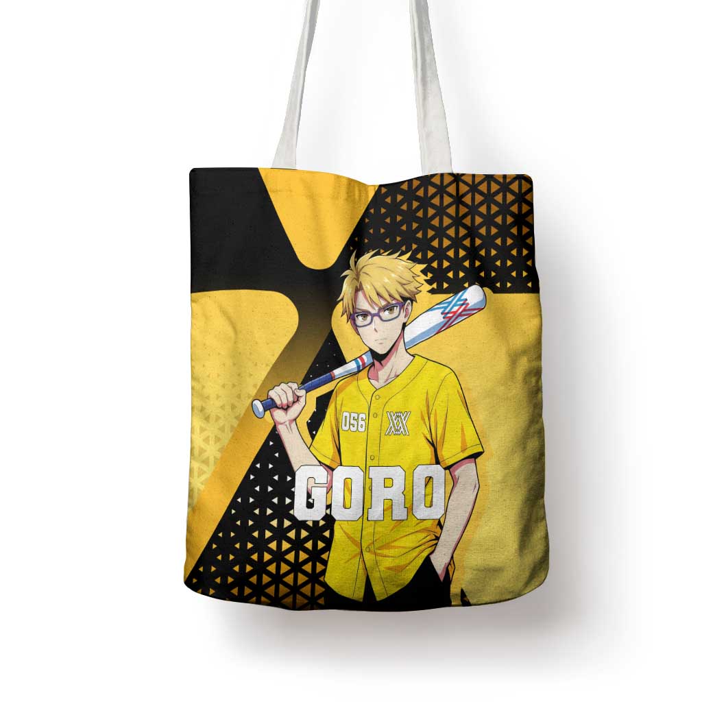 Goro Tote Bag Yellow Black Baseball Anime Crossover