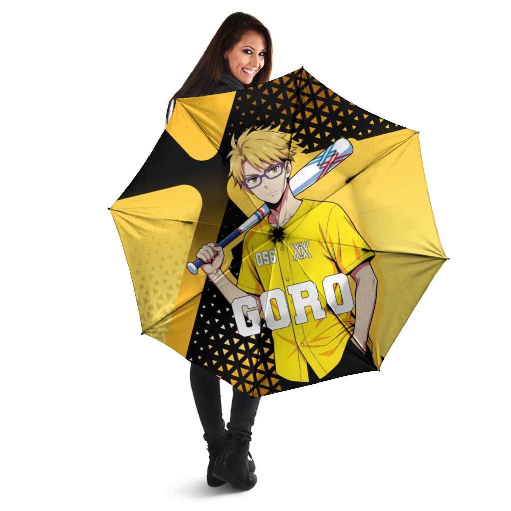 Goro Umbrella Yellow Black Baseball Anime Crossover