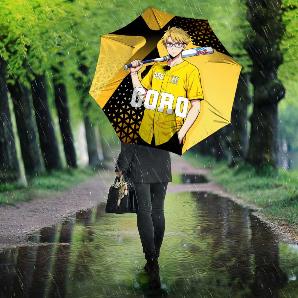 Goro Umbrella Yellow Black Baseball Anime Crossover