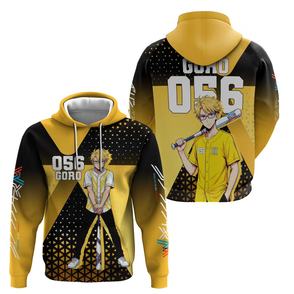 Goro Zip Hoodie Yellow Black Baseball Anime Crossover