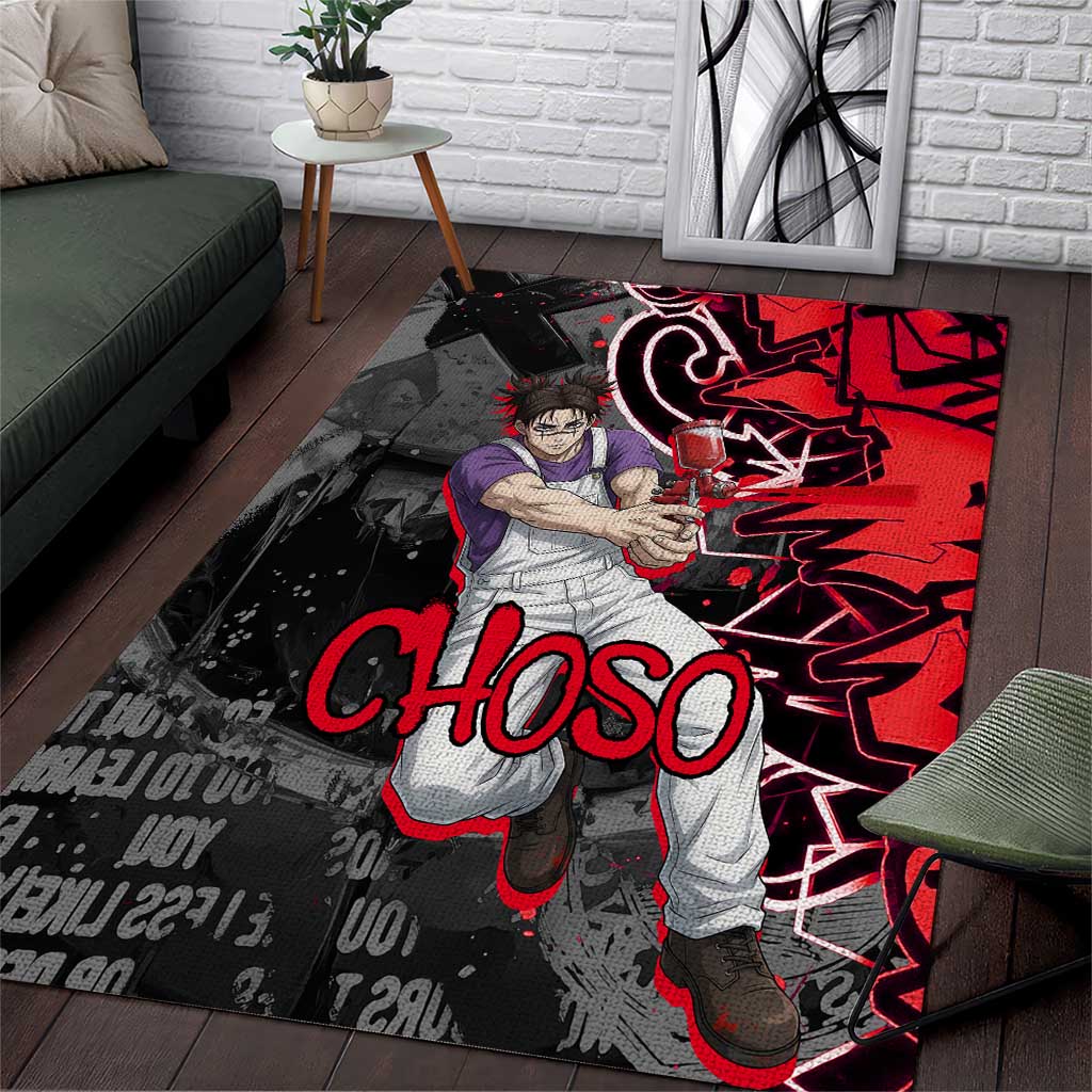 Choso Jujutsu Kaisen Area Rug Urban Graffiti Street Art Style