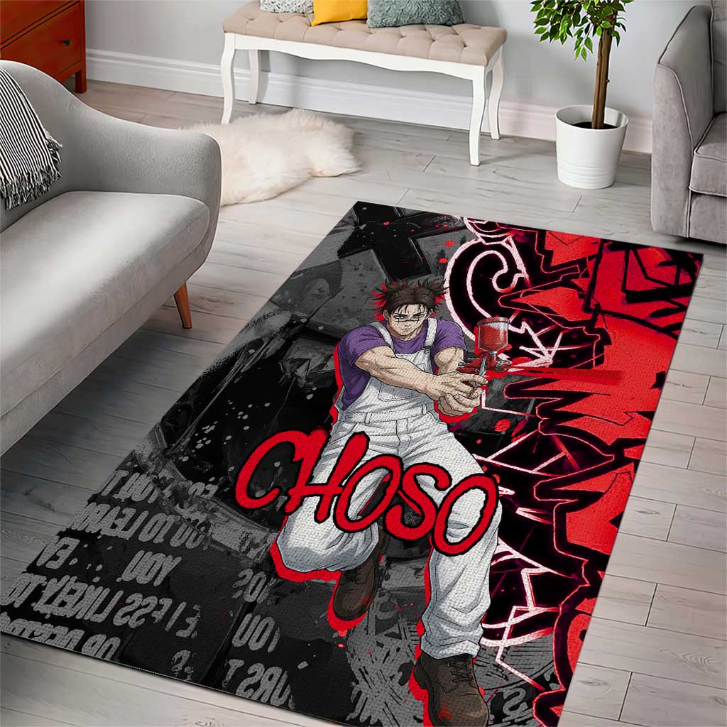 Choso Jujutsu Kaisen Area Rug Urban Graffiti Street Art Style