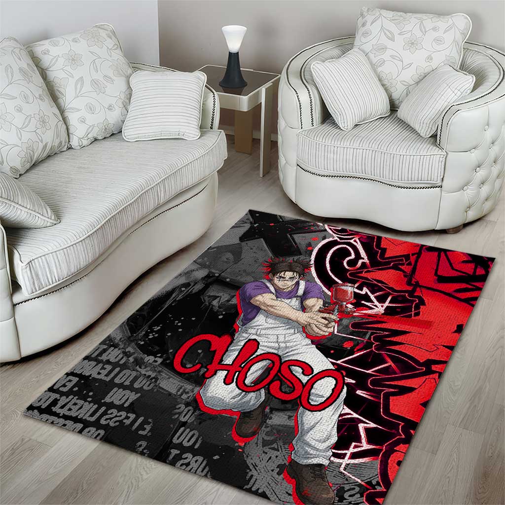 Choso Jujutsu Kaisen Area Rug Urban Graffiti Street Art Style