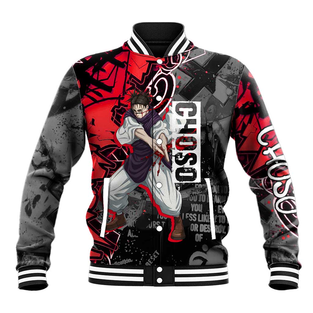Choso Jujutsu Kaisen Baseball Jacket Urban Graffiti Street Art Style