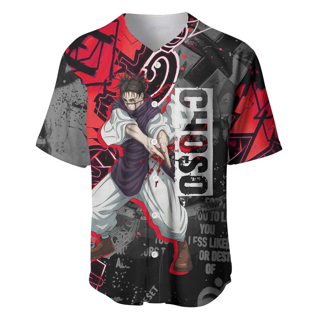 Choso Jujutsu Kaisen Baseball Jersey Urban Graffiti Street Art Style