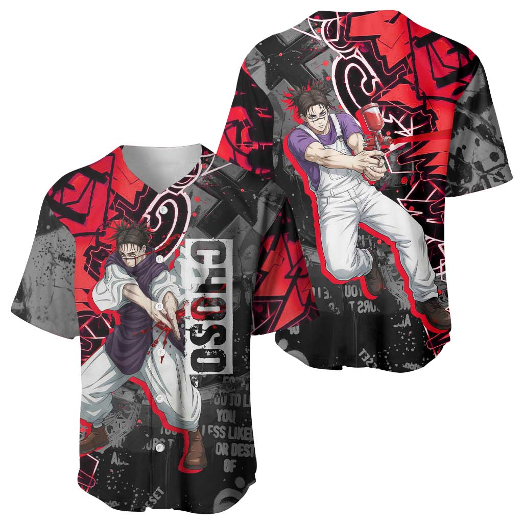Choso Jujutsu Kaisen Baseball Jersey Urban Graffiti Street Art Style
