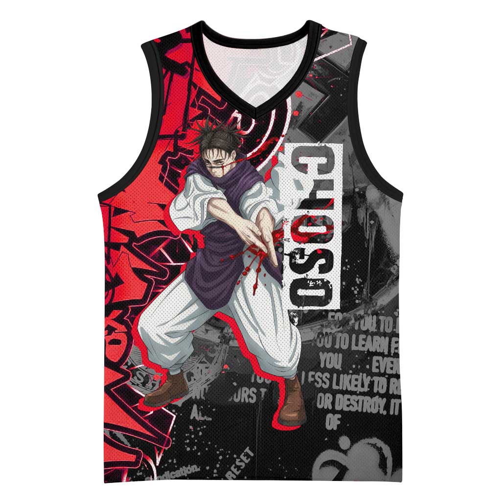 Choso Jujutsu Kaisen Basketball Jersey Urban Graffiti Street Art Style