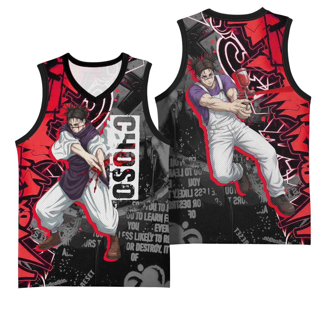 Choso Jujutsu Kaisen Basketball Jersey Urban Graffiti Street Art Style