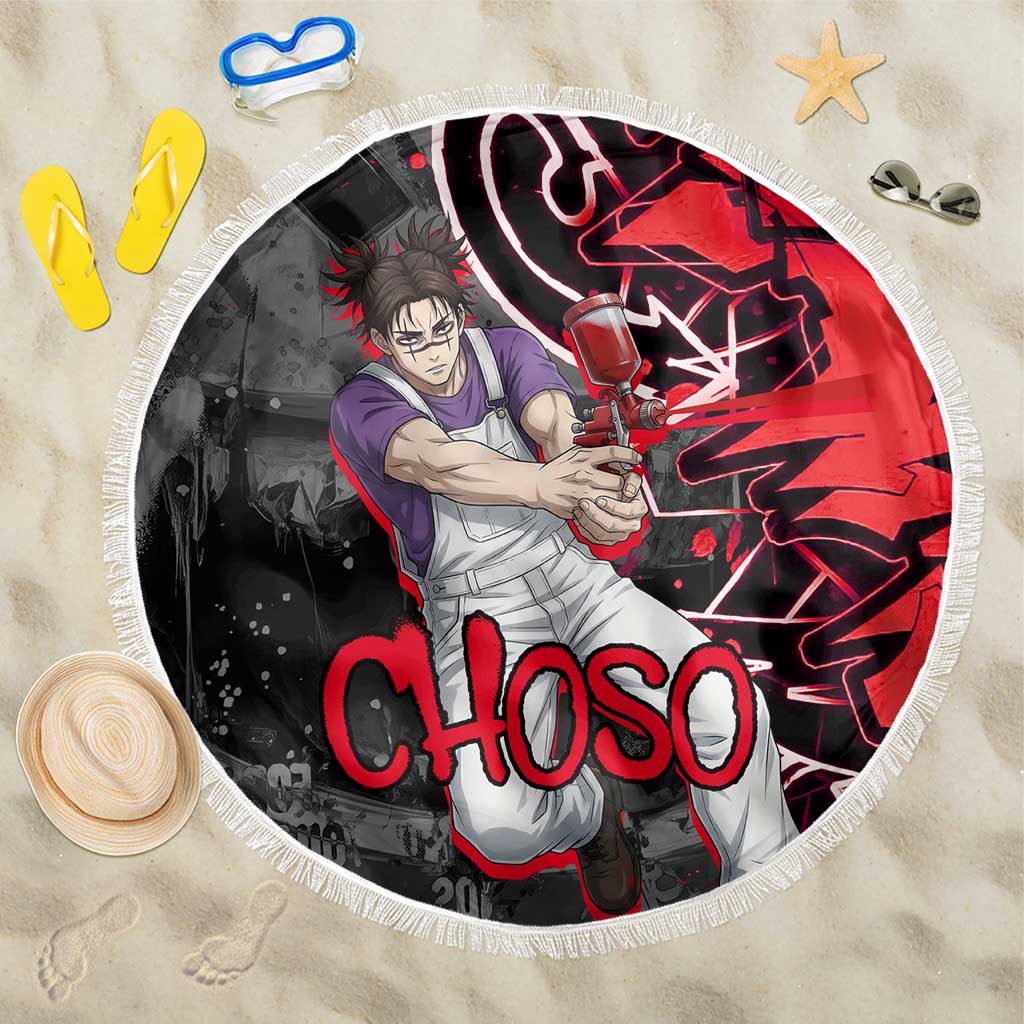 Choso Jujutsu Kaisen Beach Blanket Urban Graffiti Street Art Style