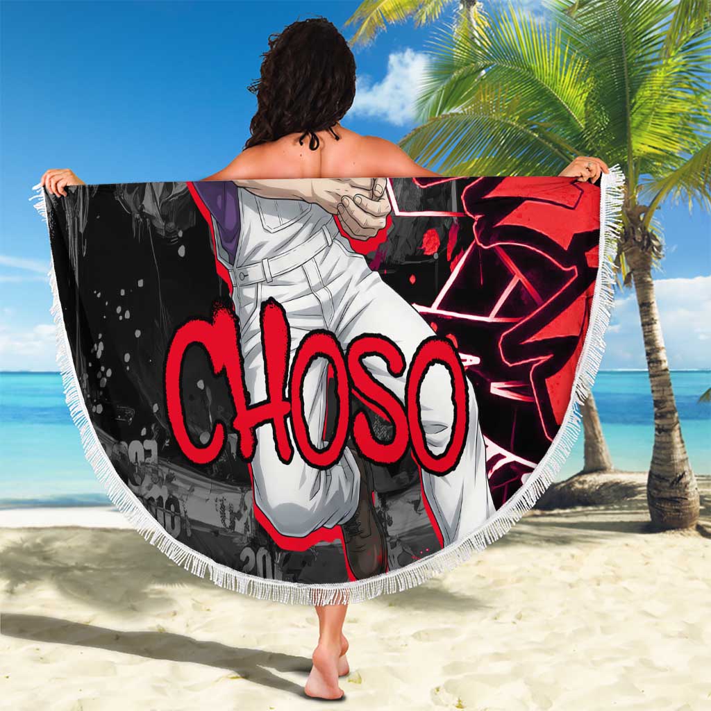 Choso Jujutsu Kaisen Beach Blanket Urban Graffiti Street Art Style