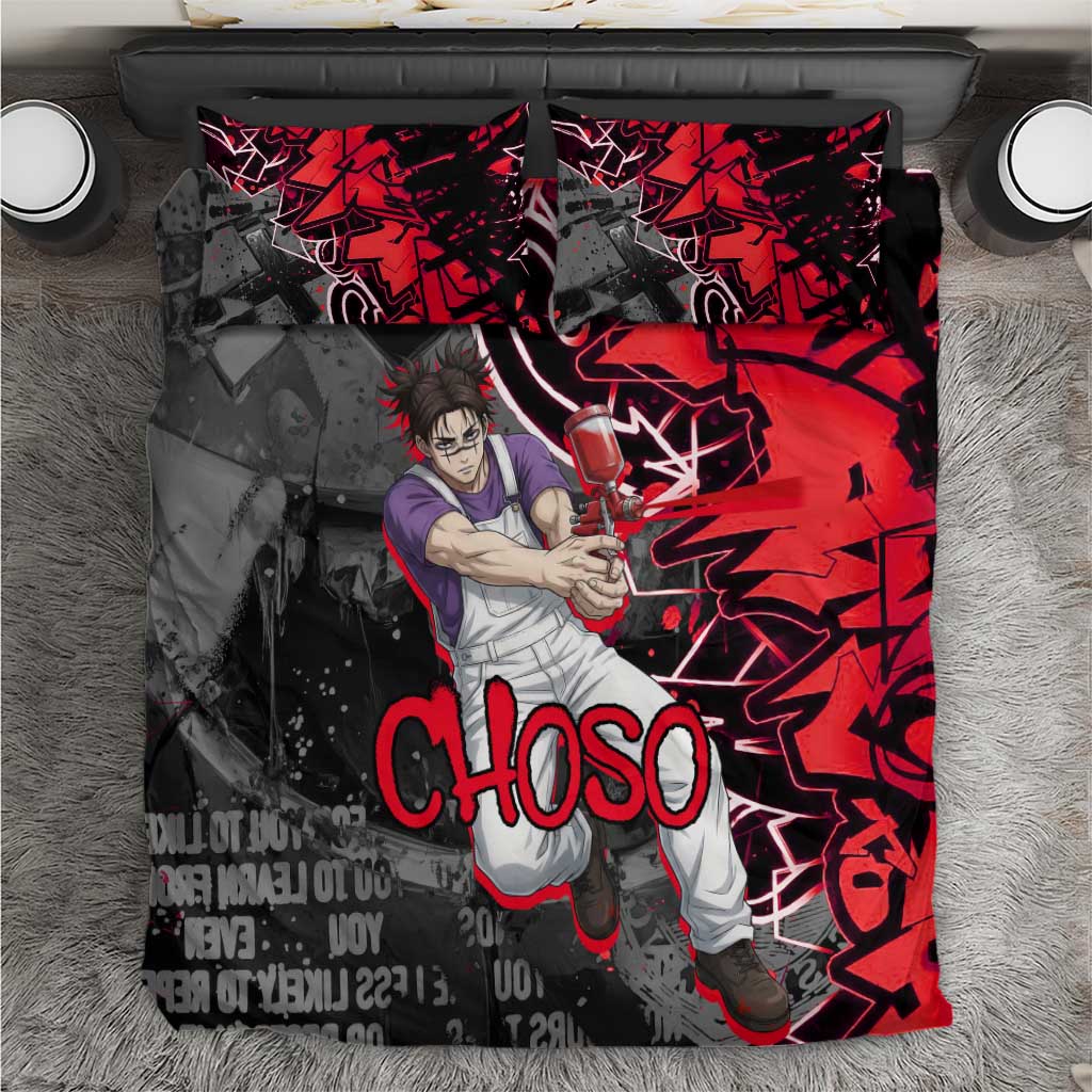 Choso Jujutsu Kaisen Bedding Set Urban Graffiti Street Art Style