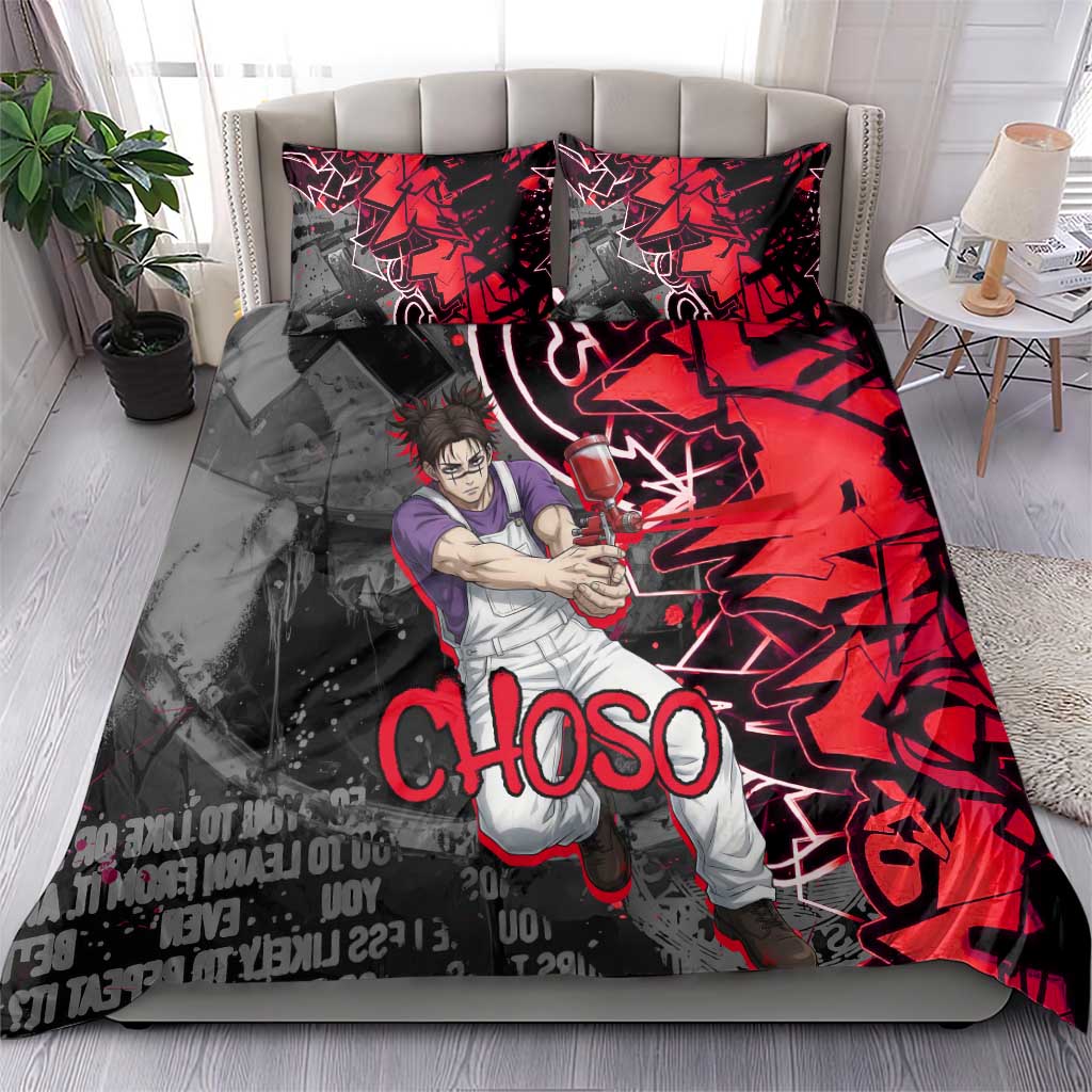 Choso Jujutsu Kaisen Bedding Set Urban Graffiti Street Art Style