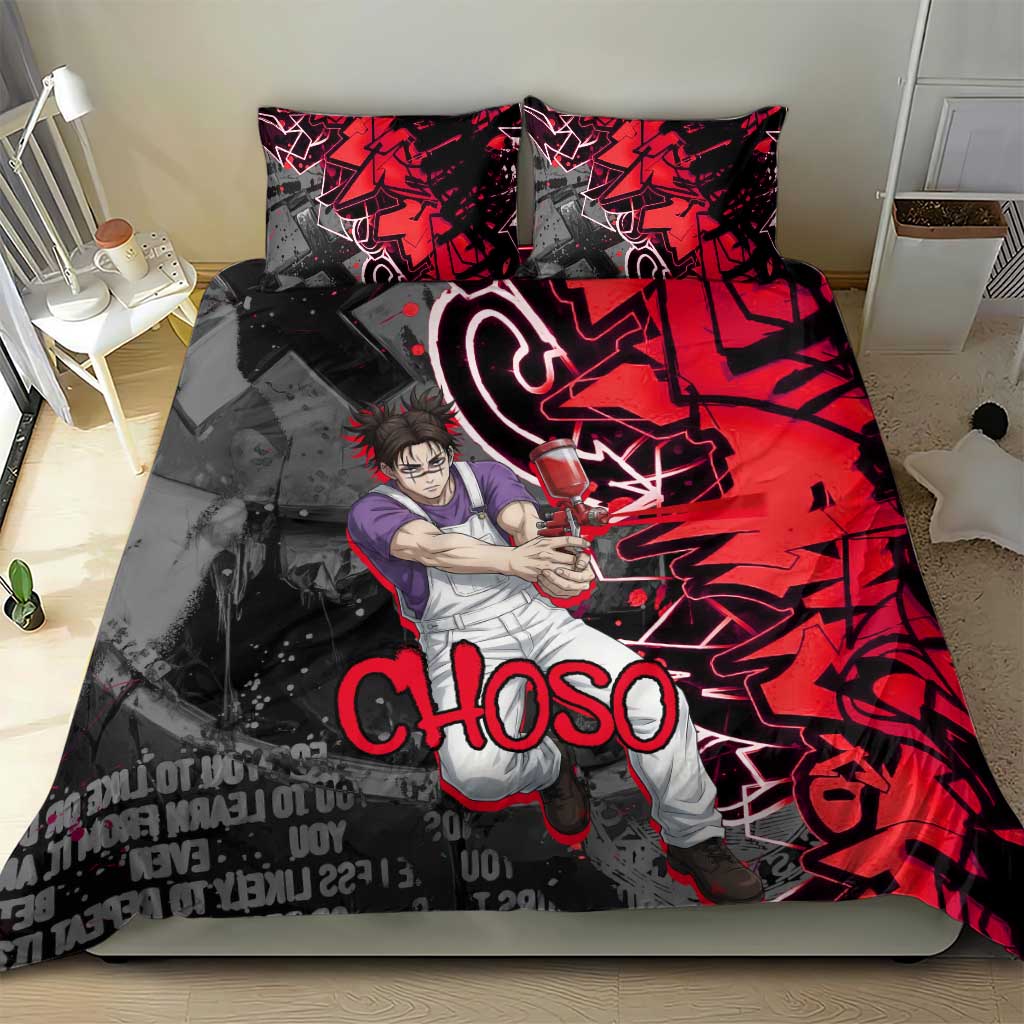 Choso Jujutsu Kaisen Bedding Set Urban Graffiti Street Art Style