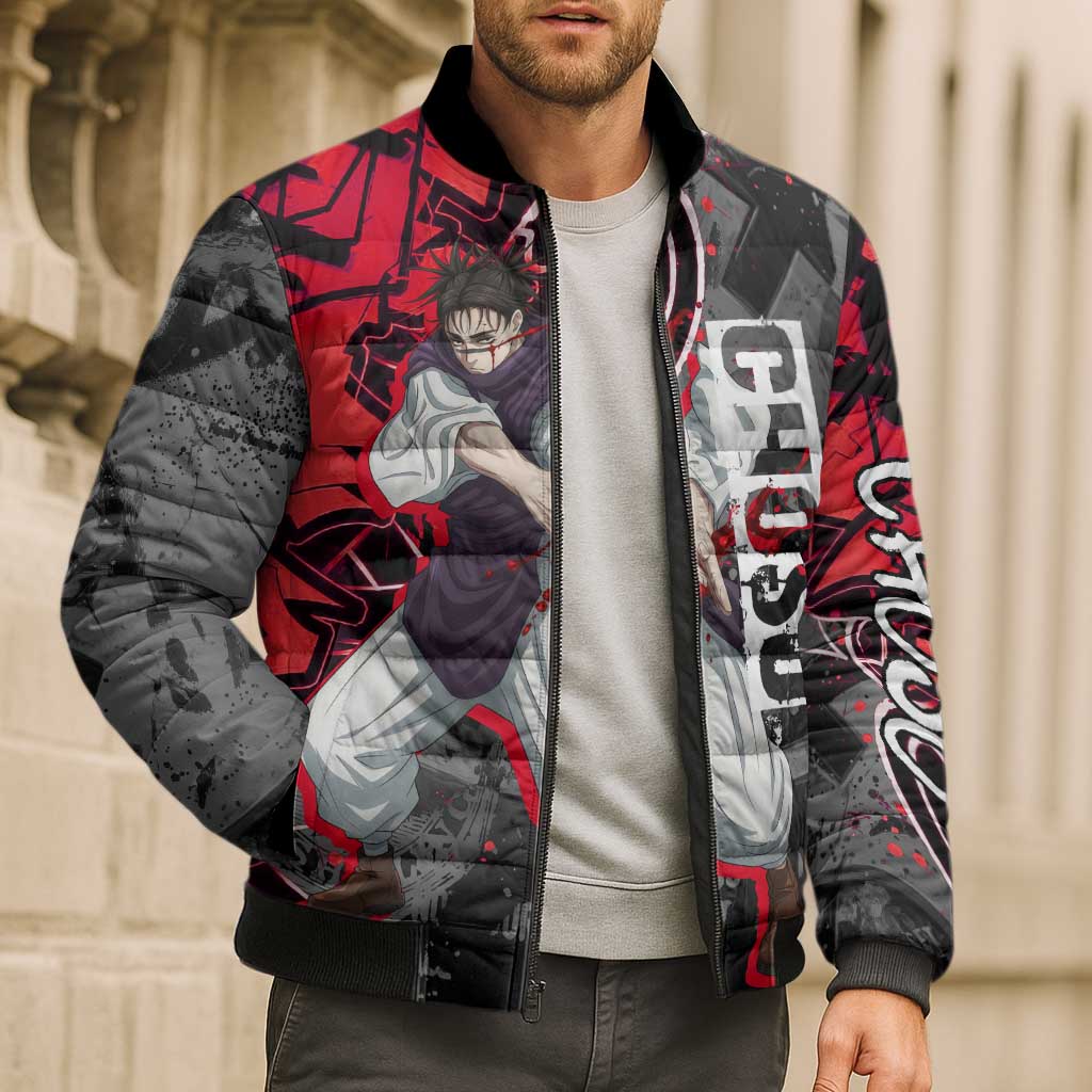 Choso Jujutsu Kaisen Bomber Puffer Jacket Urban Graffiti Street Art Style