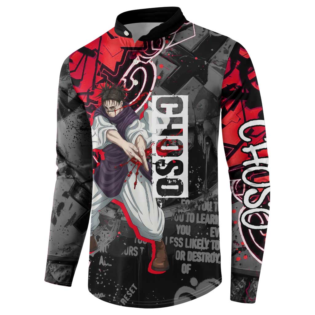 Choso Jujutsu Kaisen Button Sweatshirt Urban Graffiti Street Art Style