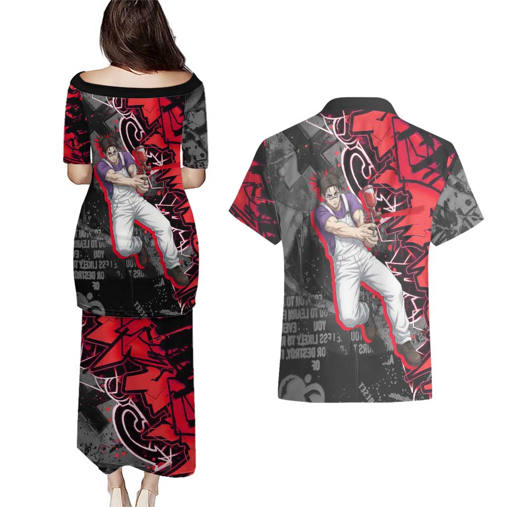 Choso Jujutsu Kaisen Couples Matching Puletasi and Hawaiian Shirt Urban Graffiti Street Art Style