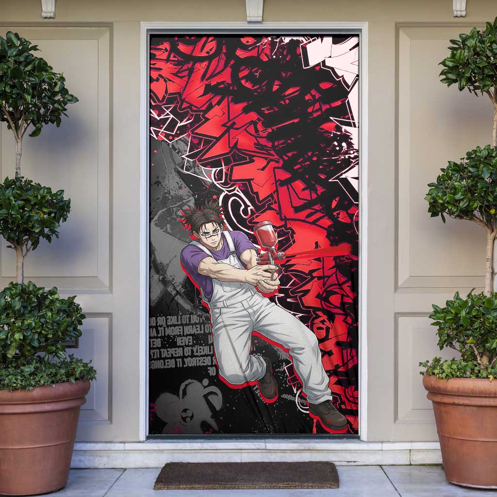 Choso Jujutsu Kaisen Door Cover Urban Graffiti Street Art Style