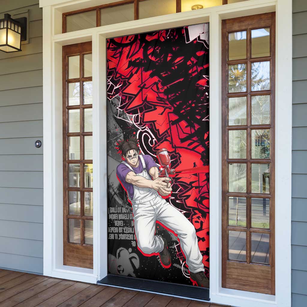 Choso Jujutsu Kaisen Door Cover Urban Graffiti Street Art Style