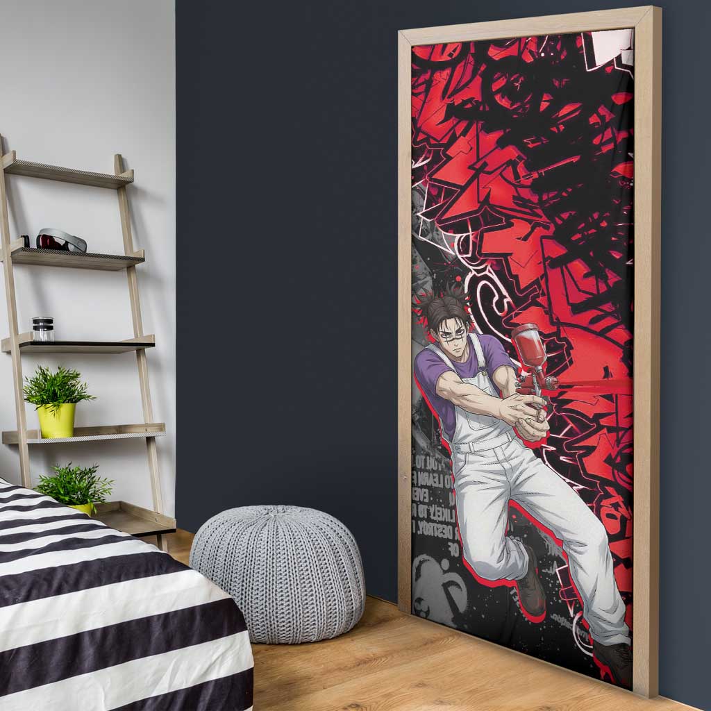 Choso Jujutsu Kaisen Door Cover Urban Graffiti Street Art Style